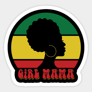 African American Girl Mama Black History Month Sticker